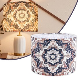 PEESIN Floral Fabric Drum Lamp Shades, 13x13x10in, 1 Pack