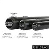GeilSpace 1" × 8" Pre-Cut Black Metal Pipe, Industrial Steel