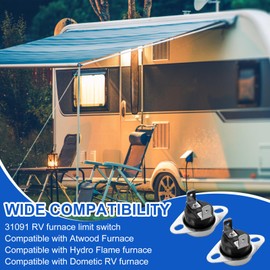 31091 RV Furnace Limit Switch, 190℉High Temperature Limit Switch Replacement for Atwood Hydro Flame Dometic RV Furnace, Overheating Protection