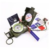 Kisangel Hiking Compass Professional Metal Compass Inclinometer Accurate Reading Fluorescent