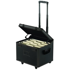 Vaultz Locking Mobile File Chest, Letter/Legal Files, 17.5" X 15.5" X 14.5", Black