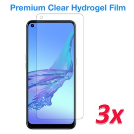 MEZON [3 Pack] Premium Hydrogel Film for OPPO A52 – Clear Edge-to-Edge Full Coverage Screen Protector (OPPO A52, Hydrogel)