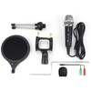 Kondensatormikrofon-Kit Mikrofon-Set mit verstellbarem Mikrofon-Aufhängungs-Scherenarm, Metallstoßhalterung und doppellagigem Pop-Filter für