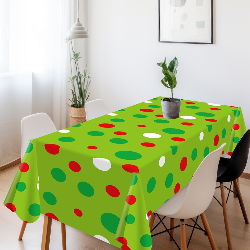 party greeting Christmas Tablecloth Roll 51inch x 100ft Christmas Polka