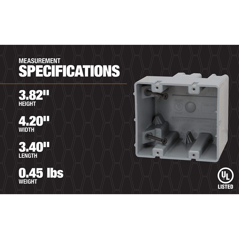 Southwire MSB1G One Gang Device Box with Depth Adjustable, Heavy