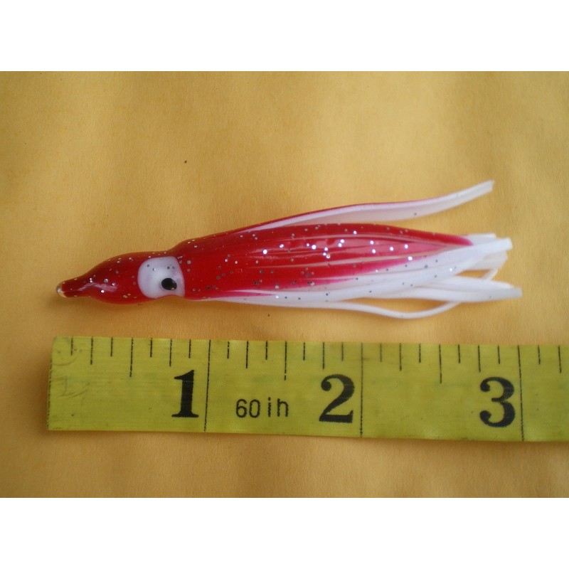 Unbranded 50 PCS. 3" (7.5cm.) BLUE SQUID SKIRT HOOCHIES, OCTOPUS