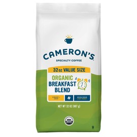 Cameron's Coffee Roasted Whole Bean Coffee, Organic Breakfast Blend, 32 Ounce