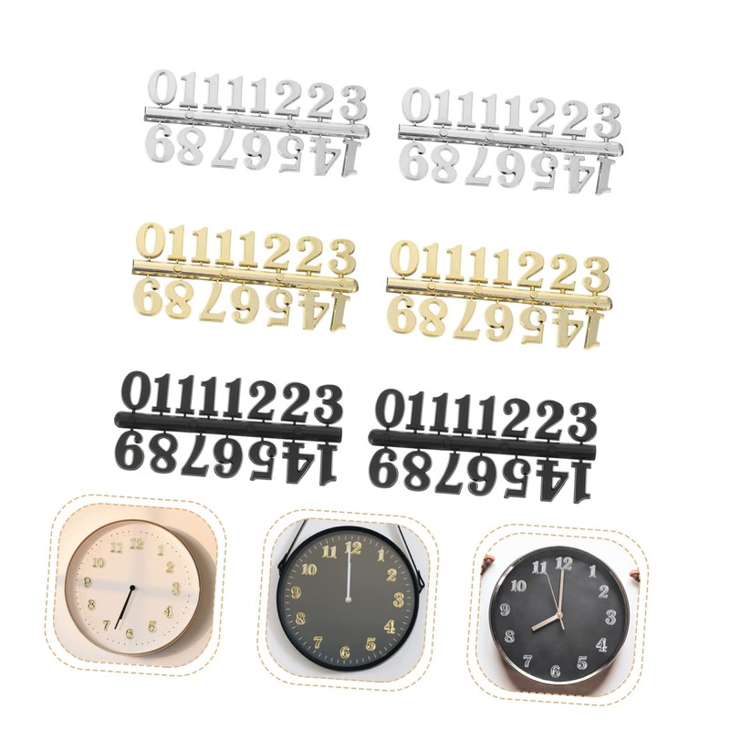 Tofficu 30 Sets DIY Digital Clock Numbers Replacement Parts for