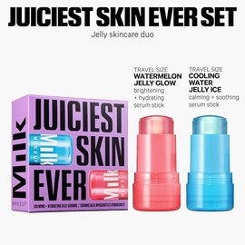 Milk Makeup Set de suero calmante e hidratante para el cuidado de la piel – Reduce el aspecto de hinchazón + enrojecimiento, ilumina la piel + minimiz