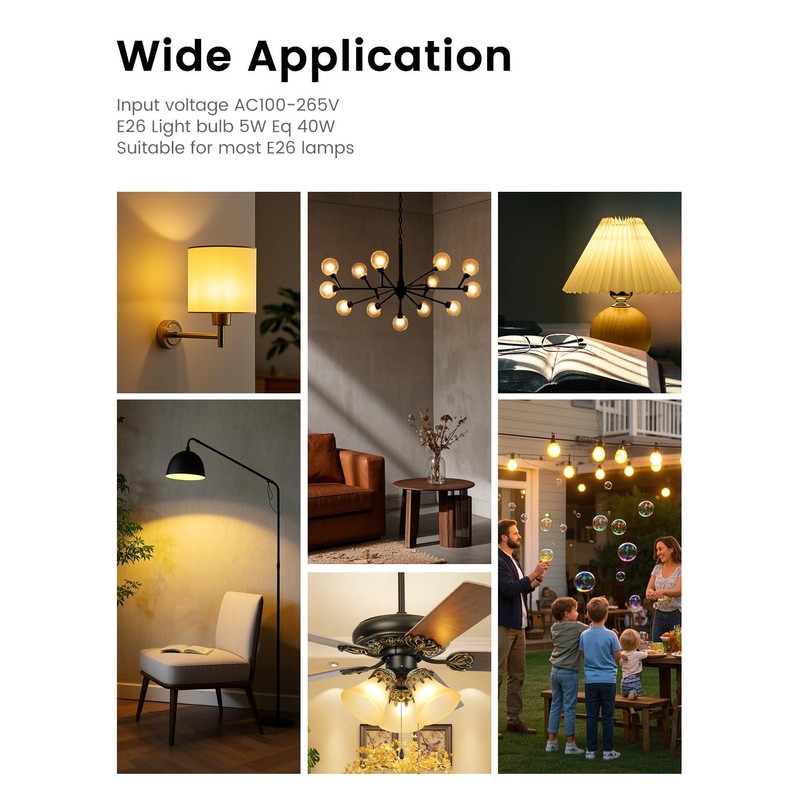 G45 LED Light Bulbs with E26 Base | 2700K Warm