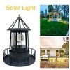 CALIDAKA LED Solar Powered Lighthouse, 360 Degree Rotating Lamp Waterproof