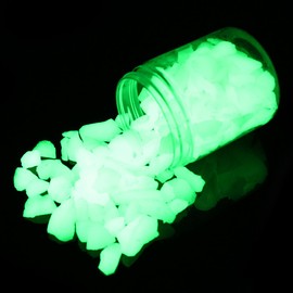 Shiny Stone Glow in The Dark Gravel Stones Rocks, Aquarium Gravel, Glow Rocks Stones,Decorative Rocks for Fish Tank Aquarium Garden Planter Landscape Decoration,280g/10oz (8-15mm, Yellow Green)