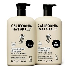 California Naturals Classic Clean Toasted Coconut Shampoo and Conditioner Set, Hair Care for Women & Men, Natural, Vegan, Cruelty, Silicone, Paraben, and Sulfate Free Shampoo, Color Safe, 20 Fl Oz