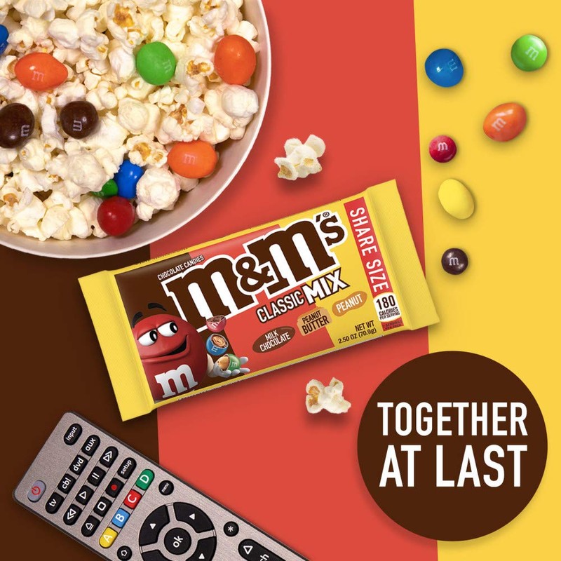 M&M'S Milk Chocolate Candy, Variety Pack, Milk Chocolate, Peanut, and