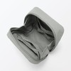 MUJI 84475863 Wrinkle Nylon Wide Open Square Pouch, Gray, Approx.