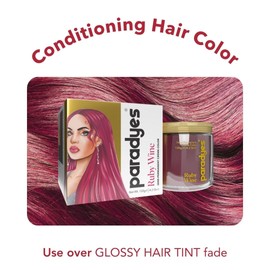 Paradyes Ruby Wine Semi Permanent Conditioner Based Hair Color Enriched with Vegan, Natural and Herbal Hair dyes - lasts up to 8-10 washes (4.2 oz)