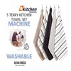 Olivia Rocco 5 Pack Terry Kitchen Tea Towels Cotton Super
