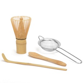 Numola 4pcs Matcha Set with Traditional Starter Set, Matcha Whisk Set for Tea Lovers, Matcha Kit Accessories for Whisk, Traditional Tea Scoop, Matcha Spoon, Matcha Sifter