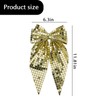 Gold Sequin Hair Bow Clips for Women Girls