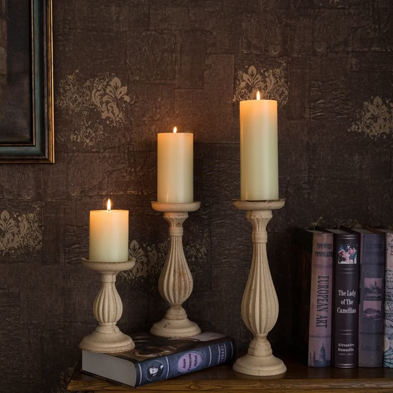 MOZEAL MOZEAL 3" x 4" Hand-Poured Unscented Candle,Dripless Pillar Candle