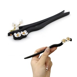 LuLiyLdJ Pack of 2 Black Hair Sticks, Antique Hairpin, Vintage Hair Sticks, Chinese Women's Hair Sticks, Antique Retro for Hair DIY Accessories