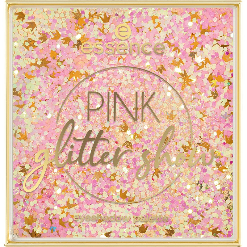essence Royal Party Pink Glitter Show Eyeshadow Palette Nude Coral
