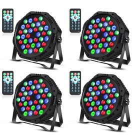 36 LED Par Lights, RGB Par Can Light Stage Lights, 10 Modes DJ Lights Stage Lighting Uplights with Sound Activated Remote Control & DMX Uplights for Events Wedding Party
