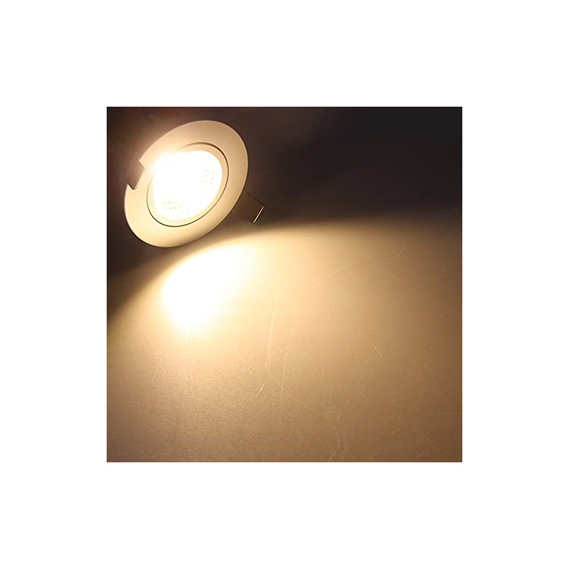 COB LED Recessed Luminaire "- 7" White 7W 450lm Warm