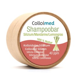 Colloimed Shampoo Bar Natural Cosmetics with Colloidal Silicon Mandarin Lemongrass (Si)