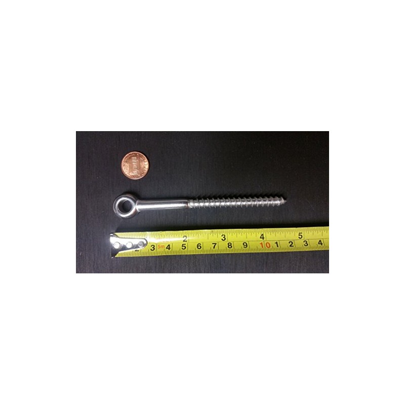 Heavy Duty 5 x Marine Grade Stainless Steel lag Screws