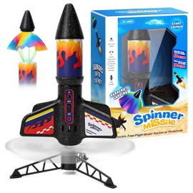 Hossom Rocket Toy, Motorized USB Rocket Launcher with Parachute LED Light, Rocket Toy for Kids, Launch up to 50 Meters, Outdoor Toy for Children Aged 8-12 Years