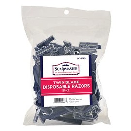 Scalpmaster Twin Blade Disposable Razors - 50 CT