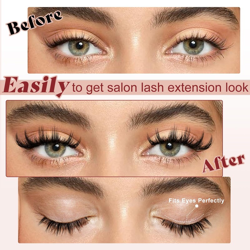Higu clace Magnetic Eyelashes with Applicator Soft Magnetic Lashes Natural