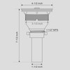ROVOGO 3-1/2 inch Kitchen Sink Drain Assembly with Removable Deep