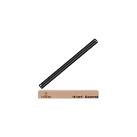 16 Inch Ceiling Fan Downrod, 1" Diameter Matte Black Ceiling Fan Extension Rod (No Threads),Universal Down Rods for Ceiling Fans,Easy Installation