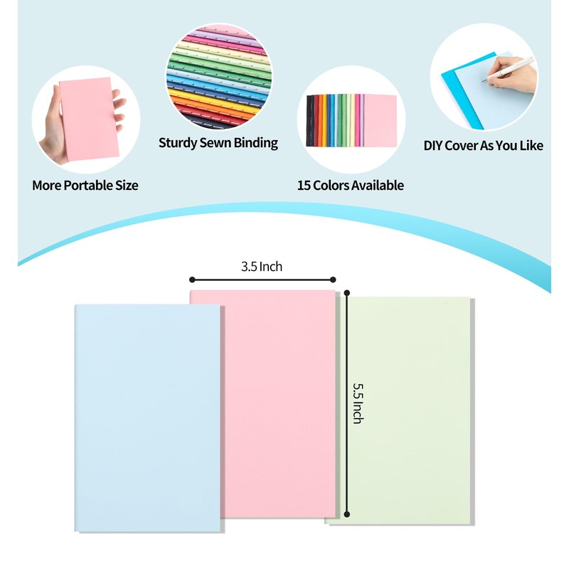 ALKALO 60 Pack Mini Pocket Colorful Lined Notebook Bulk, Journals