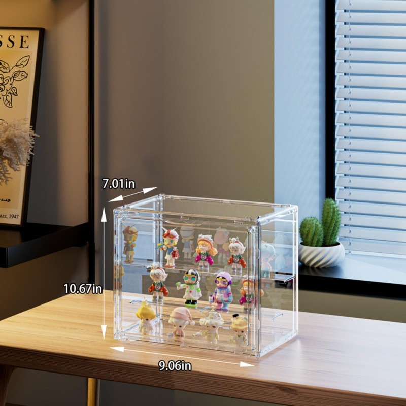Blind Box Fully Transparent Display Shelf Acrylic Step-Style Stackable Desktop