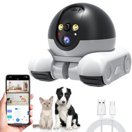 Denash Pet Camera Home Security Camera,1080P Indoor Movable Cameras,2 Way Talk,Motion Detection,Night Vision,Wireless House Movable Cameras with APP Remote Control for Cats Dogs