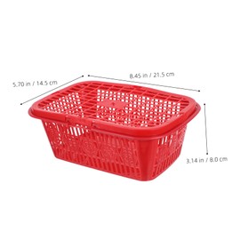 BESPORTBLE 10pcs Portable Berry Basket Lid for Fruit Storage Red Picking Baskets for Grocery Garden and Crafts for Fridge and Home Use