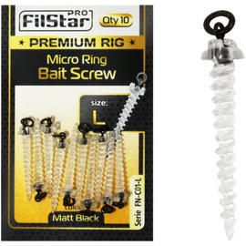 PRO FILSTAR Bait Screw with Ring 10 x 26 mm - Boilies & Pellets Bait Screws - Pop Up Boilie - Fishing Bait Screws - Pop Ups Rig for Fishing Hooks - Carp Fishing - Fishing Carp Accessories - Swivel