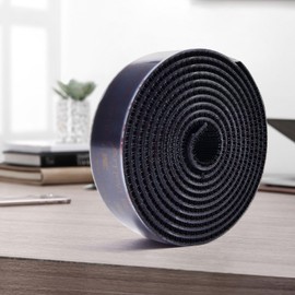 Bulina Dual Lock SJ3550A 25 mm x 2.5 m Black 1 Roll Resealable Fastening Tape Interlocking Mushroom Shaped Strong Hook Closure Tape for Indoor and Outdoor Use