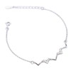 S925 Sterling Silver Heartbeat Wave Bracelet Geometric Wave Bling Fine