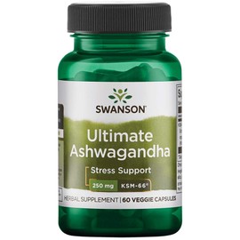 Swanson Ultimate Ashwagandha Ksm-66 250 Milligrams 60 Veg Capsules