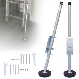 Ladder Leveler Pair Adjustable Ladder Leg Leveler Universal Stair Ladder Stabilizer Ladder Aide Leveling Feet Tool for Ladder Reinforcement and Adjustment