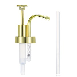 Soap and Lotion Dispenser Pump Replacement, ABS Material Gold Gloss Smooth Action Oil Can Pump Head for Wider Mouth Bottle of 1.3 in (33 mm) Thread, Rust Proof & Leak Proof for Soap Lotion Bottle