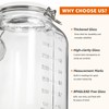 PUSCRIENO 2 Pack 1.1 Gallon Square Super Wide Mouth, Airtight
