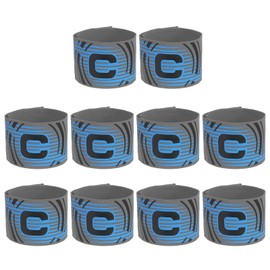 PATIKIL Fußball Kapitänsbinde, 10 Stück Kapitänsarmbänder für Fußball Elastische Kapitänsbinde Sport Kapitänsarmbänder für Jugendliche Erwachsene Fußballteamtraining Grau