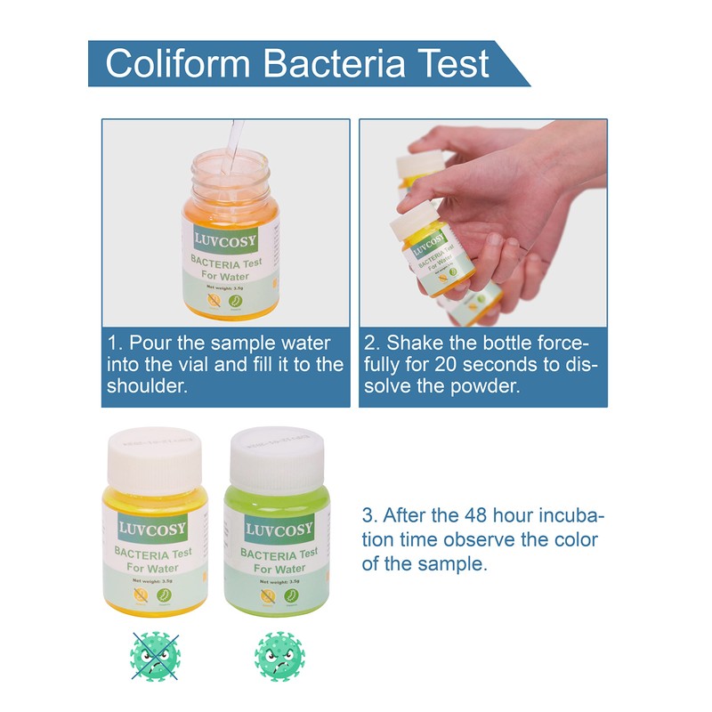 LUVCOSY 2 Bottles Coliform Water Test Kit 3