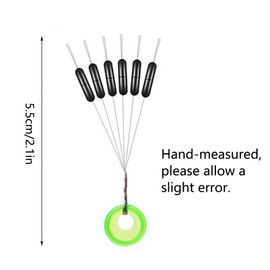 300 Pieces Fishing Bobber Stoppers, 50 Groups 6 in 1 Rubber Beads Cylindrical Fishing Bobbers Fishing Floats for Rivers Lakes Reservoirs (Size XS)