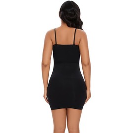 Strapless Shapewear Slips for Under Dresses Strapless Full Body Shaper Tummy Control Dress Slip Seamless (AU, Alpha, XX-Large, Regular, Regular, Black)